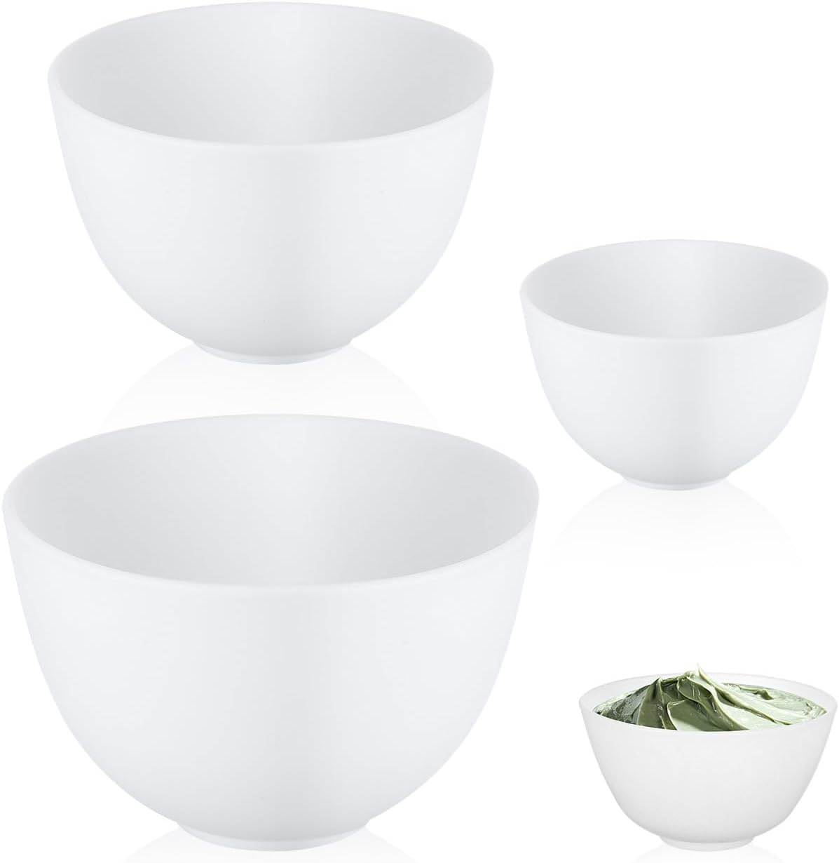 3pcs/set Silicone Bowls White  - огляд і ціна Face Mask Silicone
