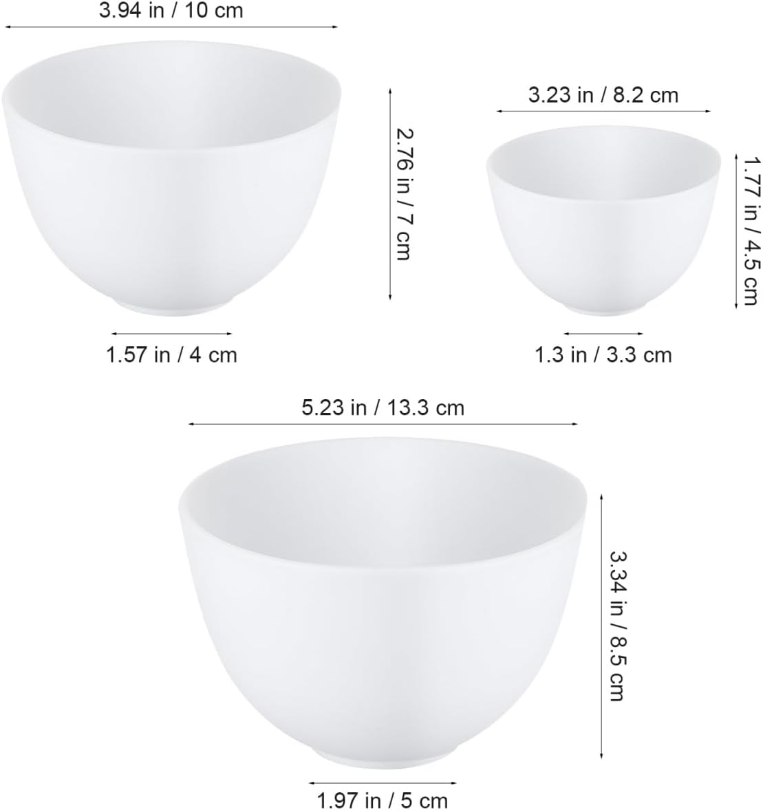 3pcs/set Silicone Bowls White  - огляд і ціна Face Mask Silicone